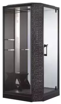 Душевая кабина «Orans» OLD-SR89101S 100/100 низкий поддон прозрачная/чёрная с баней с гидромассажем и электрикой правая