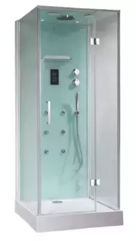 Душевая кабина «Orans» SR-86120S 90/100 низкий поддон прозрачная/белая с баней с гидромассажем с электрикой