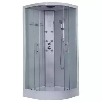 Душевая кабина «Orans» SR-86150S 90/90 низкий поддон прозрачная/белая с баней с гидромассажем с электрикой