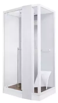 Душевая кабина «Orans» SR-89105RS 120/90 низкий поддон прозрачная/белая с баней с гидромассажем с электрикой правая