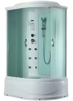 Душевая кабина «Timo» Eco TE-0720 120/80 высокий поддон матовая/белая с гидромассажем и электрикой левая