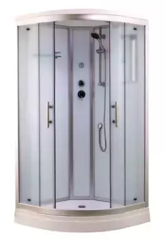 Душевая кабина «Timo» Standart Т-6609 90/90 низкий поддон матовая/белая с серебристым профилем