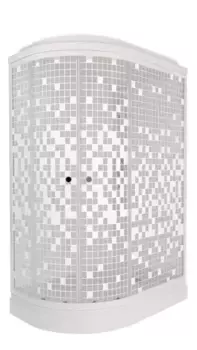 Душевая кабина «Triton» Коралл 120/80 низкий поддон мозаика/белая правая