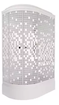 Душевая кабина «Triton» Коралл 120/80 средний поддон мозаика/белая правая