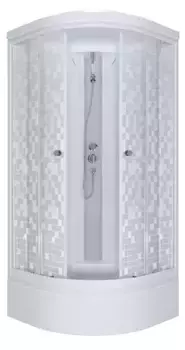 Душевая кабина «Triton» Мозаика 100/100 средний поддон аква-мозаика/белая
