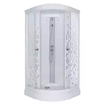 Душевая кабина «Triton» Мозаика 100/100 низкий поддон аква-мозаика/белая