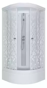 Душевая кабина «Triton» Мозаика 90/90 средний поддон аква-мозаика/белая