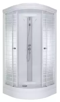 Душевая кабина «Triton» Полосы 90/90 низкий поддон аква-полосы/белая