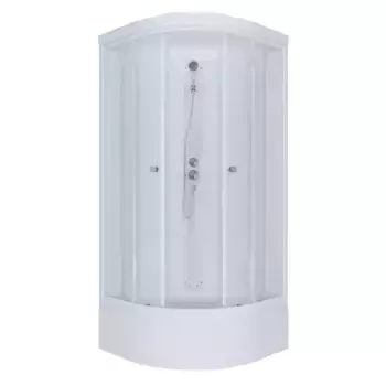 Душевая кабина «Triton» Ультра ДН4 100/100 средний поддон прозрачная/белая