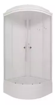 Душевая кабина «Triton» Ультра ДН4 100/100 средний поддон прозрачная/белая