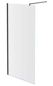 Душевая перегородка «Акватек» AQ WIW 10020BL 100/200 прозрачная/чёрная универсальная