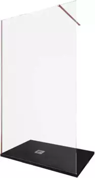 Душевая перегородка «Allen Brau» Infinity 1 Walk in 120/200 прозрачная/медь брашированная универсальная