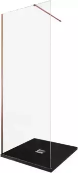 Душевая перегородка «Allen Brau» Infinity 1 Walk in 80/200 прозрачная/медь брашированная универсальная