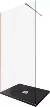 Душевая перегородка «Allen Brau» Infinity 1 Walk in 100/200 прозрачная/медь брашированная универсальная