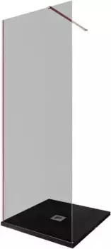 Душевая перегородка «Allen Brau» Infinity 1 Walk in 90/200 тонированная/медь брашированная универсальная