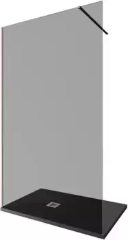 Душевая перегородка «Allen Brau» Infinity 1 Walk in 120/200 тонированная/медь брашированная универсальная