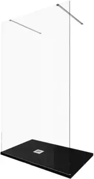 Душевая перегородка «Allen Brau» Infinity 2 120/200 прозрачная/серебро брашированное свободностоящая универсальная