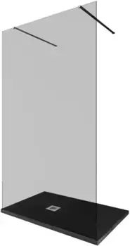 Душевая перегородка «Allen Brau» Infinity 2 120/200 тонированная/серебро брашированное свободностоящая универсальная