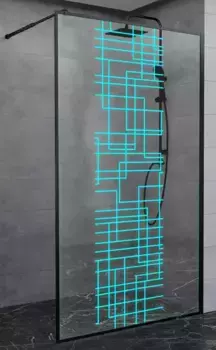 Душевая перегородка «Deto» LB 110 Black 110/200 рисунок/чёрный универсальная