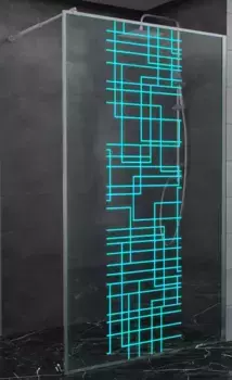 Душевая перегородка «Deto» LC 110 Chrome 110/200 рисунок/хром универсальная