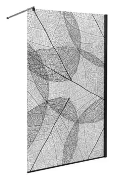 Душевая перегородка «Deto» MB 100 Black 100/200 рисунок/чёрный универсальная