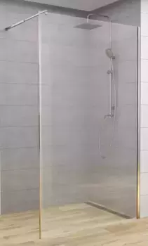 Душевая перегородка «Deto» MC 110 Chrome 110/200 прозрачный/хром универсальная