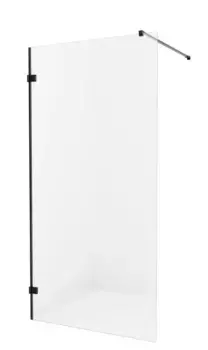 Душевая перегородка «New Trendy» Avexa Black Walk-in 90/200 прозрачная/чёрная матовая универсальная