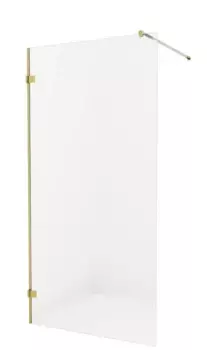 Душевая перегородка «New Trendy» Avexa Gold Brushed Walk-in 140/200 прозрачная/брашированное золото универсальная
