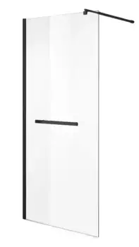 Душевая перегородка «Niagara» NG-681-12 BLACK 120/195 прозрачная/чёрная без поддона универсальная