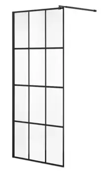 Душевая перегородка «Niagara» NG-685-11 BLACK 110/195 прозрачная/чёрная без поддона универсальная