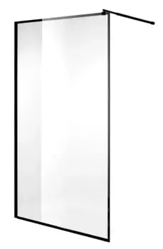 Душевая перегородка «Niagara» NG-687-10 BLACK 100/195 прозрачная/чёрная без поддона универсальная