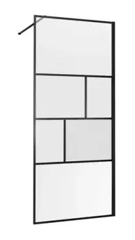 Душевая перегородка «Vincea» Walk-In VSW-1HC100CFB 100/200 рифлёная-прозрачная/чёрная универсальная