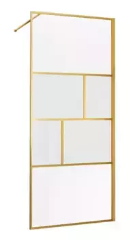 Душевая перегородка «Vincea» Walk-In VSW-1HC120CFBG 120/200 рифлёная-прозрачная/золото универсальная