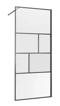 Душевая перегородка «Vincea» Walk-In VSW-1HC800CFGM 80/200 рифлёная-прозрачная/вороненая сталь универсальная