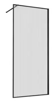 Душевая перегородка «Vincea» Walk-In VSW-1HP100FLB 100/200 рифлёная/чёрная универсальная