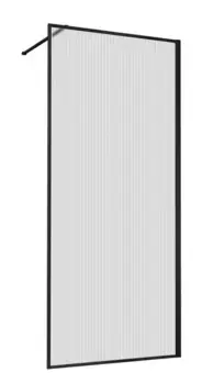Душевая перегородка «Vincea» Walk-In VSW-1HP110FLB 110/200 рифлёная/чёрная матовая универсальная
