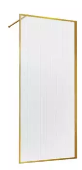Душевая перегородка «Vincea» Walk-In VSW-1HP110FLBG 110/200 рифлёная/брашированное золото универсальная