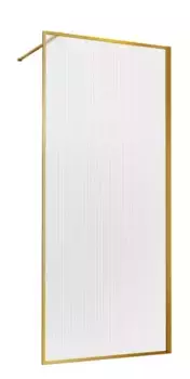 Душевая перегородка «Vincea» Walk-In VSW-1HP120FLBG 120/200 рифлёная/брашированное золото универсальная