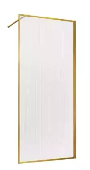 Душевая перегородка «Vincea» Walk-In VSW-1HP700FLBG 70/200 рифлёная/брашированное золото универсальная