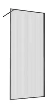 Душевая перегородка «Vincea» Walk-In VSW-1HP800FLGM 80/200 рифлёная/вороненая сталь универсальная