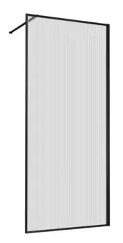 Душевая перегородка «Vincea» Walk-In VSW-1HP900FLB 90/200 рифлёная/чёрная универсальная