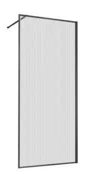Душевая перегородка «Vincea» Walk-In VSW-1HP900FLGM 90/200 рифлёная/вороненая сталь универсальная