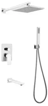 Душевая система «Abber» Weiss Insel AF8017W хром/белая
