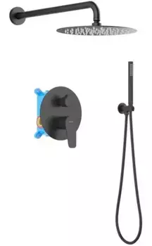 Душевая система «Акватек» Бетта AQ1172MB черный матовый