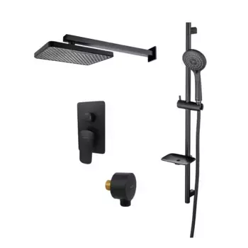 Душевая система «Акватек» Вега AQ1074MB чёрная матовая