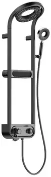 Душевая система «AQUAme» AQM8004B с термостатом чёрная