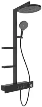Душевая система «AQUAme» AQM8005B с термостатом чёрная