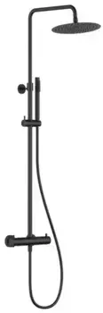 Душевая система «AQUAme» AQM8006MB с термостатом чёрная матовая