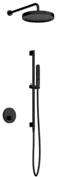 Душевая система «AQUAme» AQM8401MB с термостатом чёрная матовая
