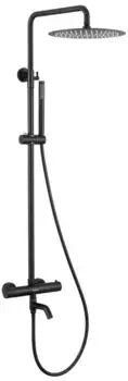 Душевая система «Berges Wasserhaus» Kalisto 3R 075022 с термостатом чёрная матовая